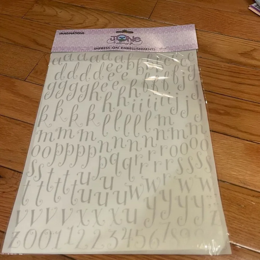 💕 Creative Imaginations Silver Alphabet Rub On Stickers  lowercase